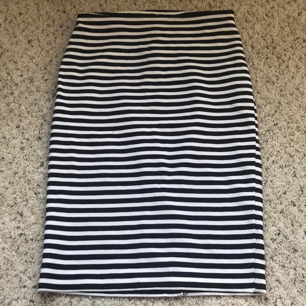 Striped Pencil Skirt